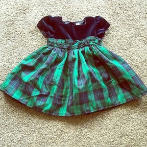 Plaid and Velvet Dress Size 18 months